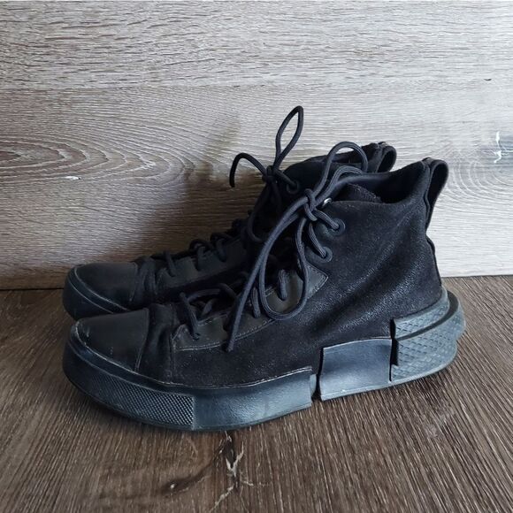 Converse All Star Disrupt CX Hi Triple Black Faux Suede High Top Sneakers Size 7 - Picture 4 of 9